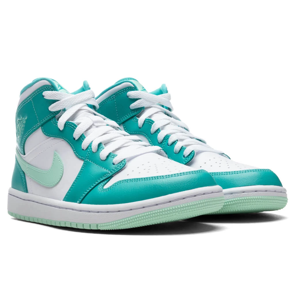 Air Jordan 1 Mid Women's - Washed Teal/Mint Foam/White 2 Air Jordan 1 Mid Women's - Washed Teal/Mint Foam/White - Image 2