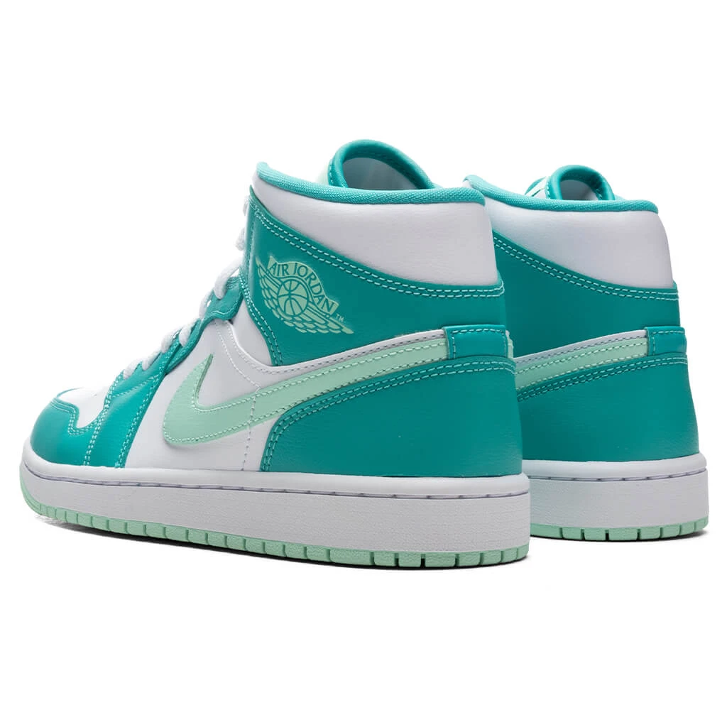 Air Jordan 1 Mid Women's - Washed Teal/Mint Foam/White 3 Air Jordan 1 Mid Women's - Washed Teal/Mint Foam/White - Image 3