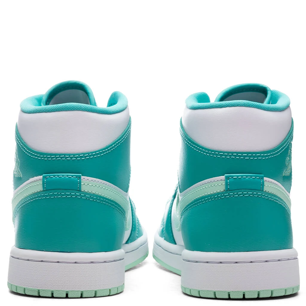 Air Jordan 1 Mid Women's - Washed Teal/Mint Foam/White 4 Air Jordan 1 Mid Women's - Washed Teal/Mint Foam/White - Image 4