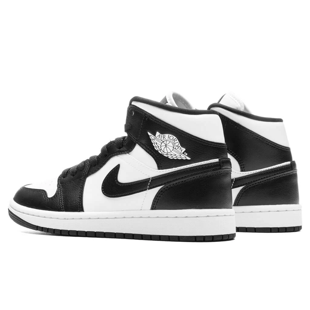 Air Jordan 1 Mid Women's - White/Black/White 3 Air Jordan 1 Mid Women's - White/Black/White - Image 3