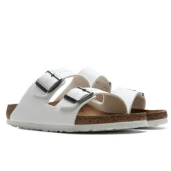 Birkenstock Narrow Arizona Birko-Flor - White -Best Shoes Shop Birkenstock Narrow Arizona Birko Flor White 0552683 03 09 22 Feature 3