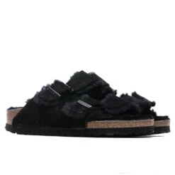 Birkenstock Women's Narrow Arizona Shearling - Black -Best Shoes Shop Birkenstock Narrow Arizona Shearling Black 0752663 07 09 2021 01 3