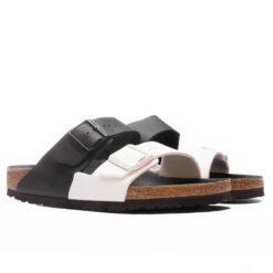 Birkenstock Wide Arizona Split Birko-Flor - Black/White 6 Birkenstock Wide Arizona Split Birko-Flor - Black/White -Best Shoes Shop Birkenstock Wide Arizona Split Birko Flor Black White 1019703 02 13 2022 01 2