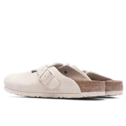 Birkenstock Narrow Boston - Antique White -Best Shoes Shop Birkenstock Wide Boston Ant White SD N 1024740 02 02 23 Feature VR 5
