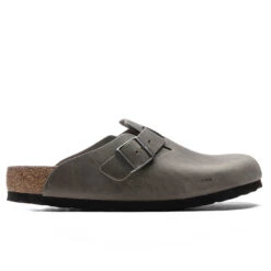 Birkenstock Wide Boston Soft Footbed - Iron