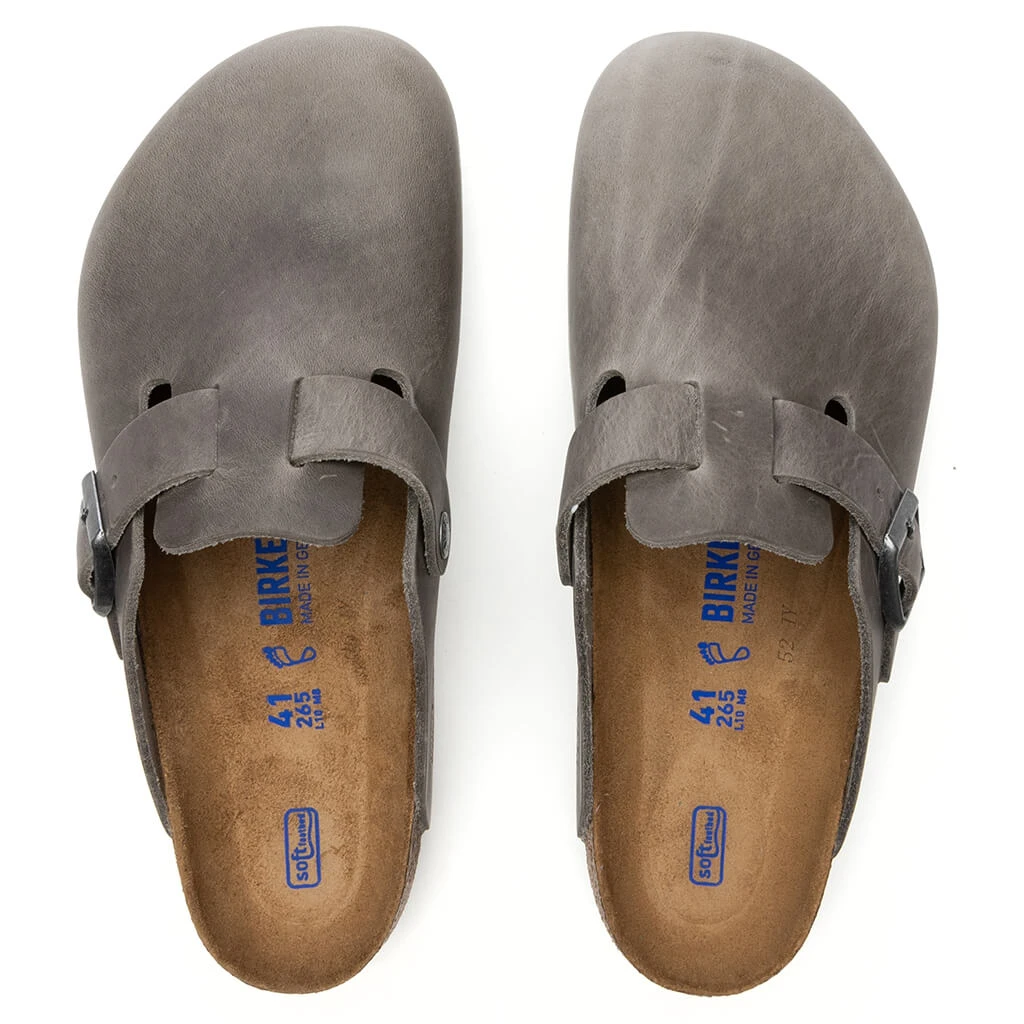 Birkenstock Wide Boston Soft Footbed - Iron 2 Birkenstock Wide Boston Soft Footbed - Iron - Image 2
