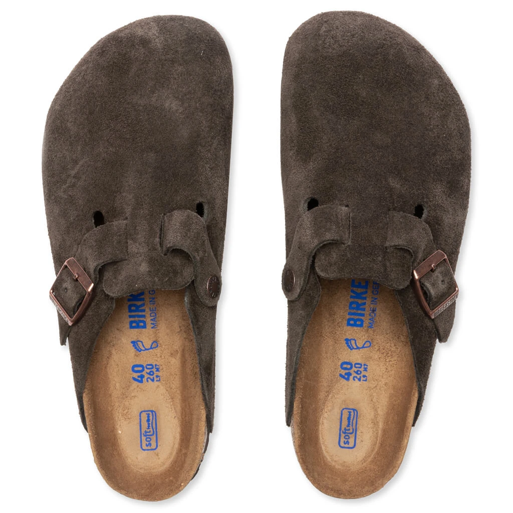 Birkenstock Wide Boston Soft Footbed Suede - Mocha 2 Birkenstock Wide Boston Soft Footbed Suede - Mocha - Image 2