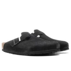 Birkenstock Wide Boston Soft Footbed Suede - Black -Best Shoes Shop Birkenstock Wide Boston Soft Footbed Suede Black 0660471 06 19 22 Feature JORDAN 6