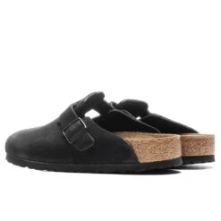 Birkenstock Wide Boston Soft Footbed Suede - Black -Best Shoes Shop Birkenstock Wide Boston Soft Footbed Suede Black 0660471 06 19 22 Feature JORDAN 7