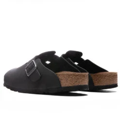 Birkenstock Wide Boston Vegan Birkibuc - Black -Best Shoes Shop Birkenstock Wide Boston Vegan Birkibuc Black 1020550 02 13 2022 01 3