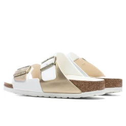 Birkenstock Women's Narrow Arizona Split Birko-Flor - White/Gold 7 Birkenstock Women's Narrow Arizona Split Birko-Flor - White/Gold -Best Shoes Shop Birkenstock Women s Narrow Arizona Split Birko Flor White Gold 1019996 02 11 2022 01 3