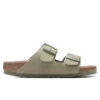 Birkenstock Women's Narrow Arizona Vegan Birkibuc - Khaki