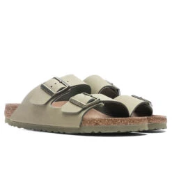Birkenstock Women's Narrow Arizona Vegan Birkibuc - Khaki -Best Shoes Shop Birkenstock Women s Narrow Arizona Vegan Birkibuc Khaki 1020540 02 11 2022 01 2