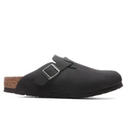 Birkenstock Women's Narrow Boston Vegan Birkibuc - Black