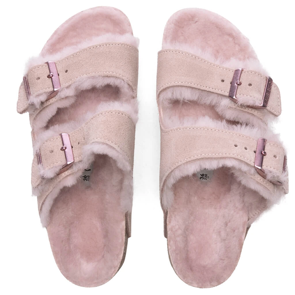 Birkenstock Women's Narrow Arizona Shearling - Light Rose 2 Birkenstock Women's Narrow Arizona Shearling - Light Rose - Image 2