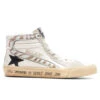 Golden Goose Women's Slide Leather Star - Beige/Black/Silver