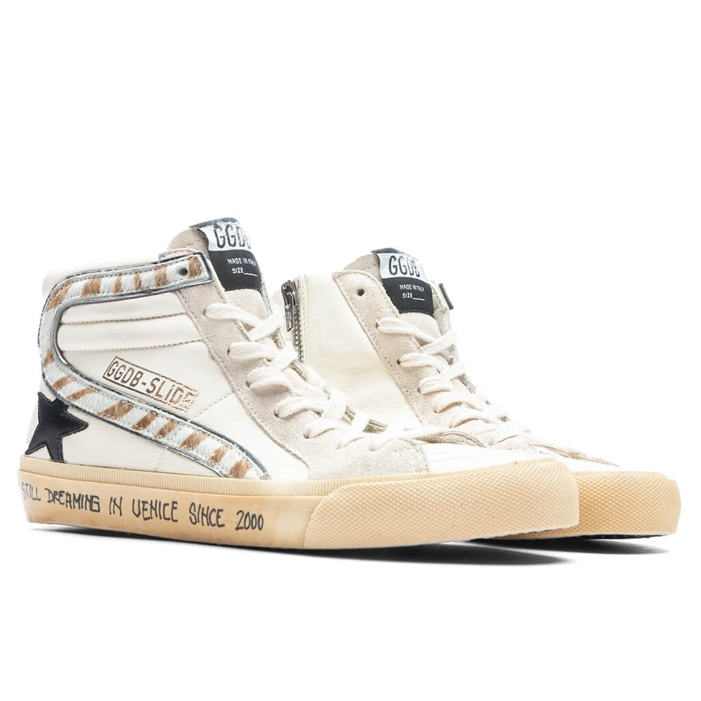 Golden Goose Women's Slide Leather Star - Beige/Black/Silver 2 Golden Goose Women's Slide Leather Star - Beige/Black/Silver - Image 2