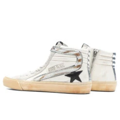 Golden Goose Women's Slide Leather Star - Beige/Black/Silver 6 Golden Goose Women's Slide Leather Star - Beige/Black/Silver -Best Shoes Shop Golden Goose Sneakers Slide Leather Star Beige Black Silver GWF00488.F004128.15425 09 15 23 Feature KN 5