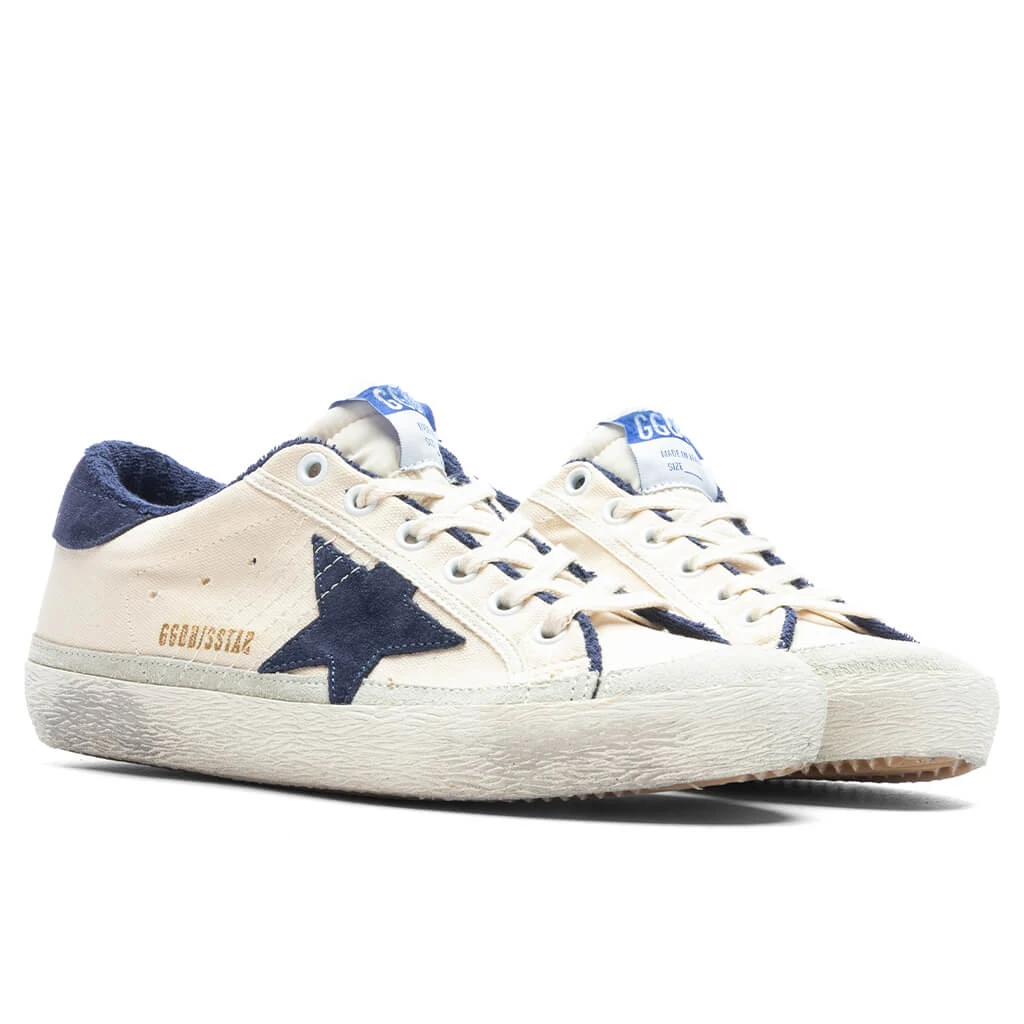 Golden Goose Women's Super Star Suede Star - Cream/Blue 2 Golden Goose Women's Super Star Suede Star - Cream/Blue - Image 2