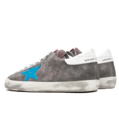 Golden Goose Super-Star Sneakers - Grey/Turquoise 6 Golden Goose Super-Star Sneakers - Grey/Turquoise -Best Shoes Shop Golden Goose Sneakers Superstar Grey Turquoise GMF00101.F000339.60253 12 12 2020 01 3