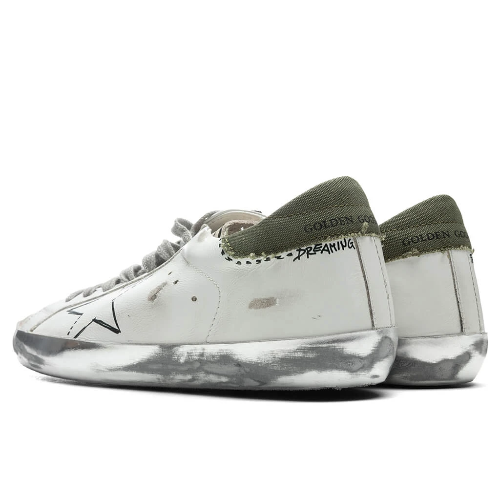 Golden Goose Super-Star Sneakers - White/Military Green 3 Golden Goose Super-Star Sneakers - White/Military Green - Image 3