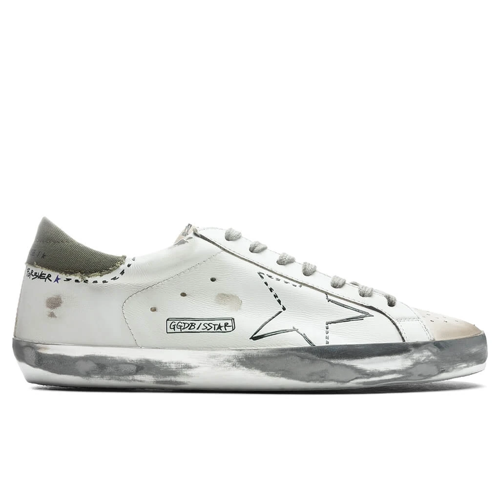 Golden Goose Super-Star Sneakers - White/Military Green 1 Golden Goose Super-Star Sneakers - White/Military Green