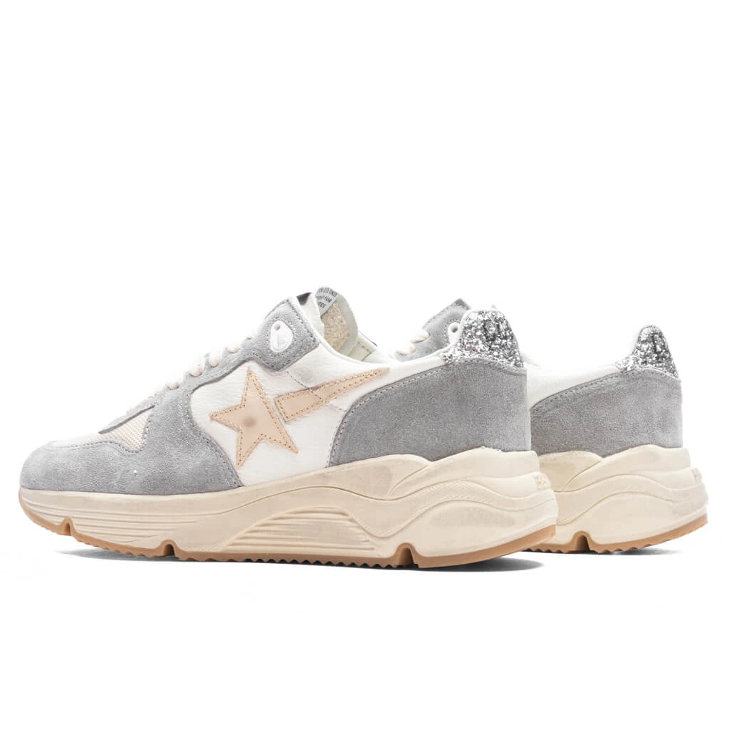 Golden Goose Women's Leather Star Running Sole - Silver/White/Cream 3 Golden Goose Women's Leather Star Running Sole - Silver/White/Cream - Image 3