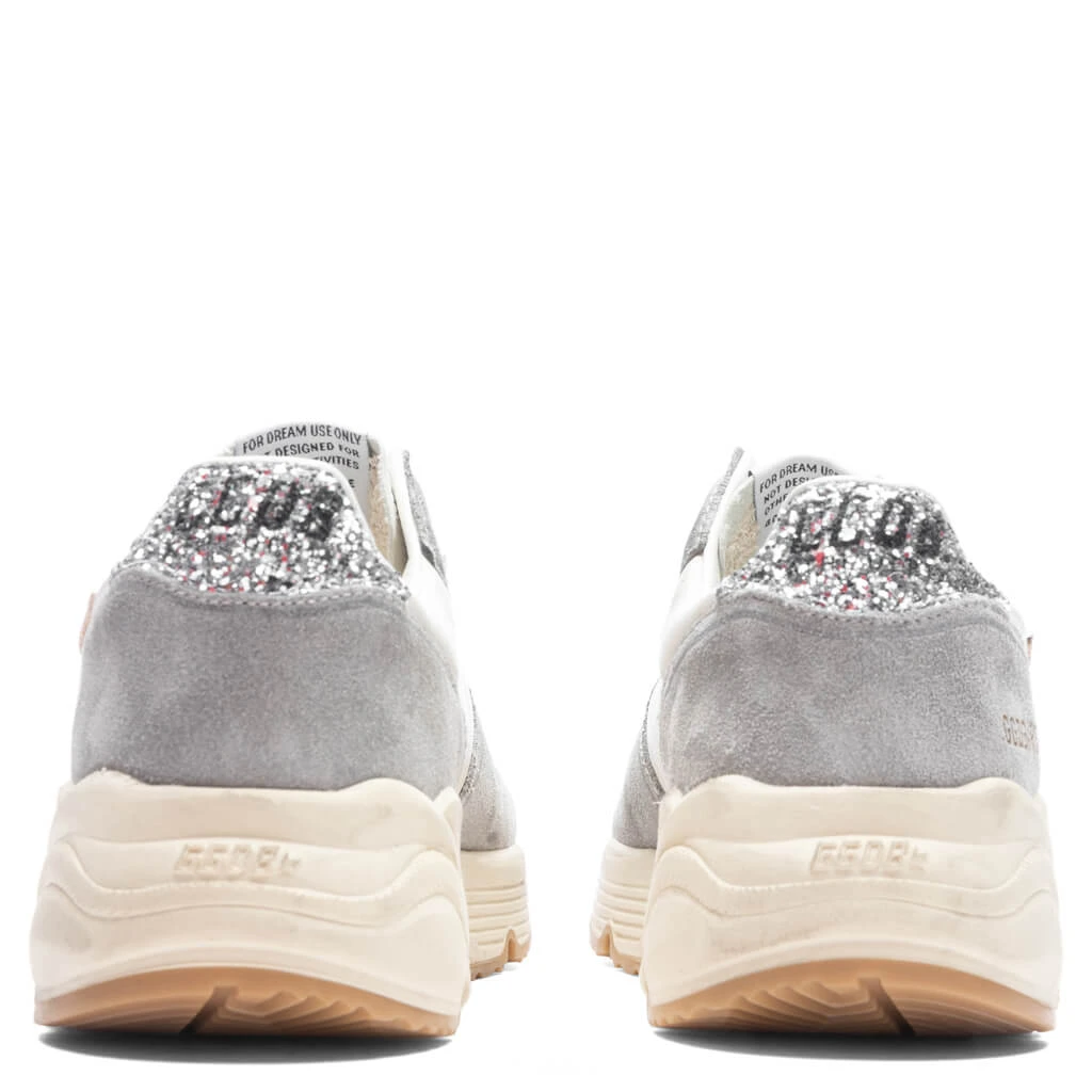 Golden Goose Women's Leather Star Running Sole - Silver/White/Cream 4 Golden Goose Women's Leather Star Running Sole - Silver/White/Cream - Image 4