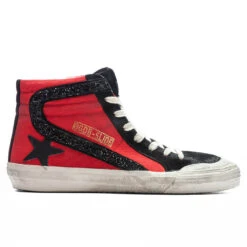 Golden Goose Women's Leather Star Slide Penstar - Red/Black