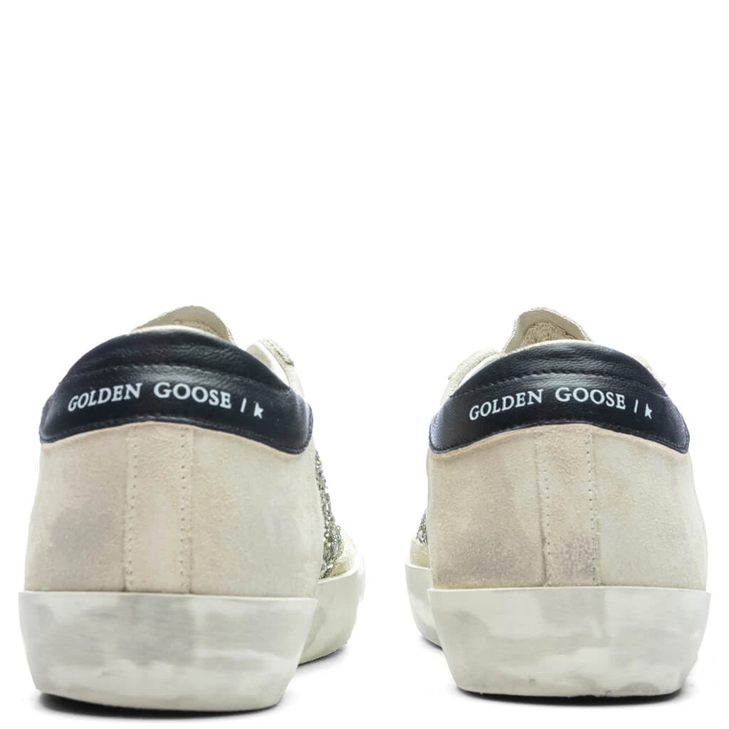 Golden Goose Women's Glitter Suede Super Star - Platinum/Beige/Black 4 Golden Goose Women's Glitter Suede Super Star - Platinum/Beige/Black - Image 4