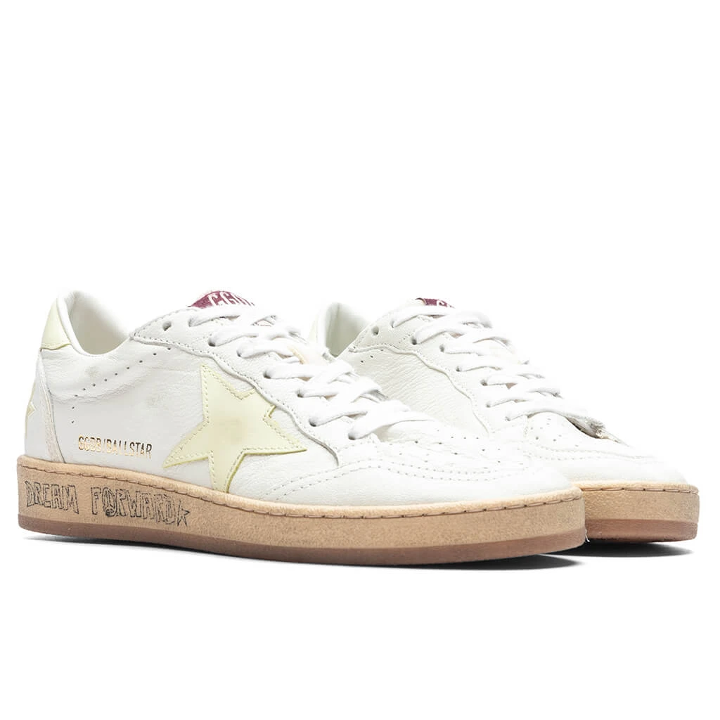 Golden Goose Women's Sneakers Leather Nappa Ball Star - Clear Yellow/White 2 Golden Goose Women's Sneakers Leather Nappa Ball Star - Clear Yellow/White - Image 2