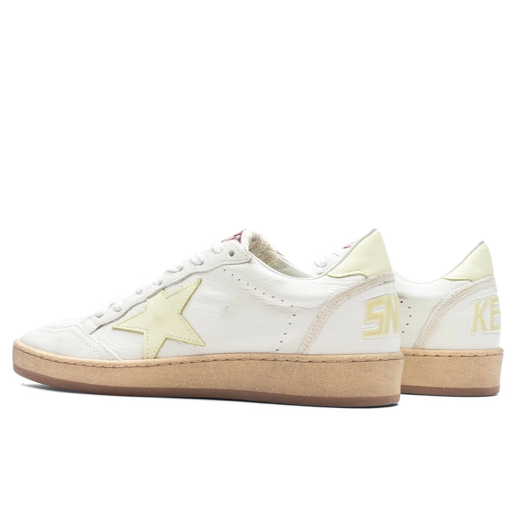 Golden Goose Women's Sneakers Leather Nappa Ball Star - Clear Yellow/White 3 Golden Goose Women's Sneakers Leather Nappa Ball Star - Clear Yellow/White - Image 3