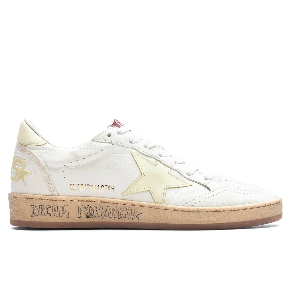 Golden Goose Women's Sneakers Leather Nappa Ball Star - Clear Yellow/White 1 Golden Goose Women's Sneakers Leather Nappa Ball Star - Clear Yellow/White