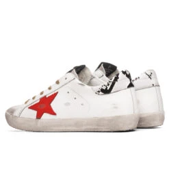 Golden Goose Women's Super-Star Sneakers - Ice White/Red Rock -Best Shoes Shop Golden Goose Women s Super Star Ice White Red Rock GWF00101.F000109.80210 02 27 2021 01 3