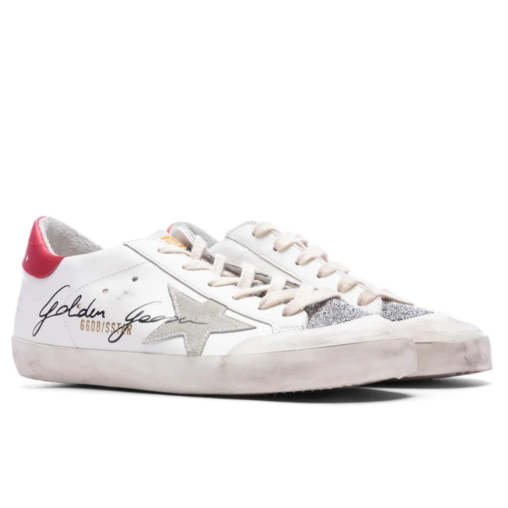 Golden Goose Women's Super-Star Penstar - White/Silver/Red 2 Golden Goose Women's Super-Star Penstar - White/Silver/Red - Image 2