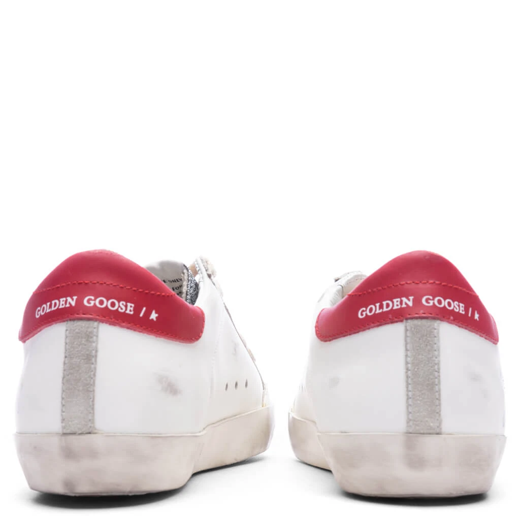 Golden Goose Women's Super-Star Penstar - White/Silver/Red 4 Golden Goose Women's Super-Star Penstar - White/Silver/Red - Image 4