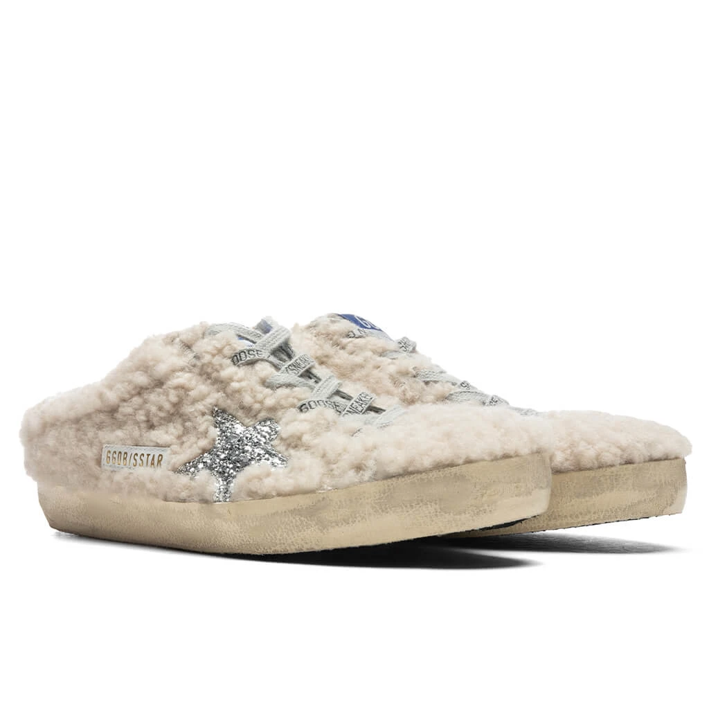 Golden Goose Women's Super-Star Sabot - Natural White/Silver 2 Golden Goose Women's Super-Star Sabot - Natural White/Silver - Image 2