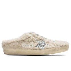 Golden Goose Women's Super-Star Sabot - Natural White/Silver