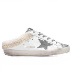 Golden Goose Women's Super-Star Sabot - White/Silver/Dark Grey
