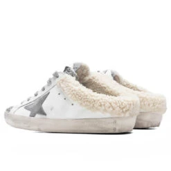 Golden Goose Women's Super-Star Sabot - White/Silver/Dark Grey -Best Shoes Shop Golden Goose Women s Super Star Sabot White Silver Dark Grey GWF00110.F002570.81533 01 21 2022 01 4