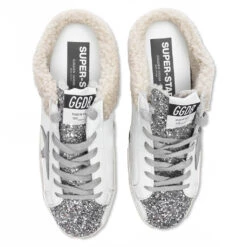 Golden Goose Women's Super-Star Sabot - White/Silver/Dark Grey -Best Shoes Shop Golden Goose Women s Super Star Sabot White Silver Dark Grey GWF00110.F002570.81533 01 21 2022 01 5