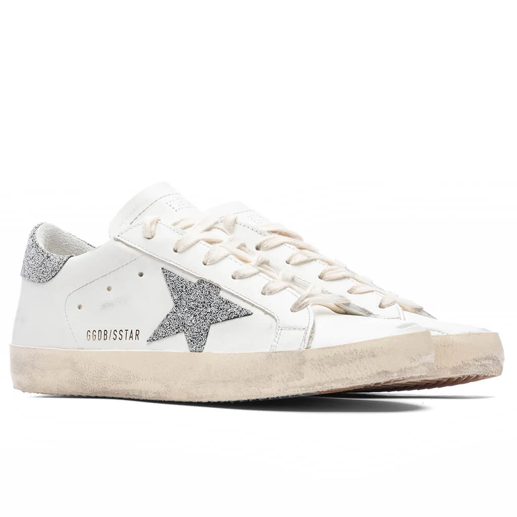 Golden Goose Women's Super-Star Sneakers - White/Silver 2 Golden Goose Women's Super-Star Sneakers - White/Silver - Image 2