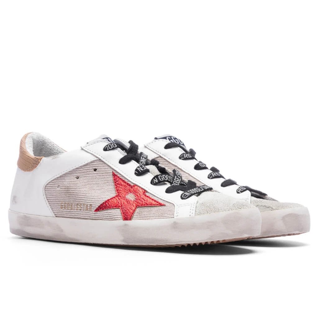 Golden Goose Women's Super-Star - Taupe/Red/Light Brown 2 Golden Goose Women's Super-Star - Taupe/Red/Light Brown - Image 2