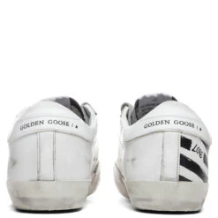 Golden Goose Women's Super-Star Sneakers - White Silver/Black Flag -Best Shoes Shop Golden Goose Women s Super Star White Silver Black Flag GWF00106.F001254.10537 03 18 2021 01 5