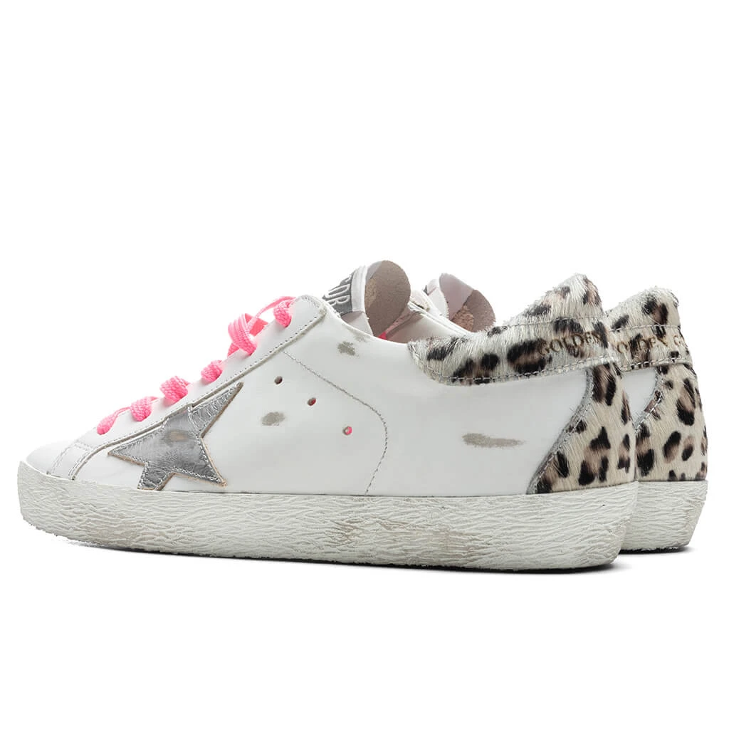 Golden Goose Women's Super-Star Sneakers - White/Silver/Cream Leopard 3 Golden Goose Women's Super-Star Sneakers - White/Silver/Cream Leopard - Image 3