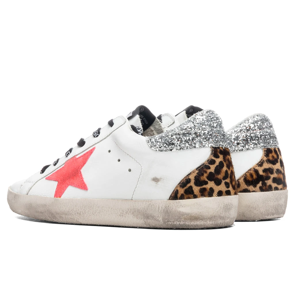Golden Goose Women's Super-Star Sneakers - White/Fuchsia Fluorescent 3 Golden Goose Women's Super-Star Sneakers - White/Fuchsia Fluorescent - Image 3