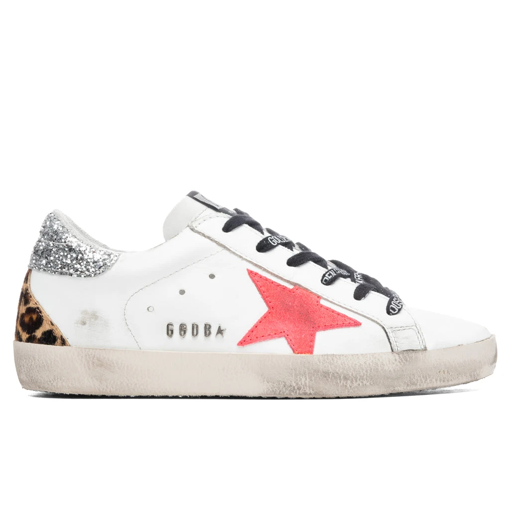 Golden Goose Women's Super-Star Sneakers - White/Fuchsia Fluorescent 1 Golden Goose Women's Super-Star Sneakers - White/Fuchsia Fluorescent