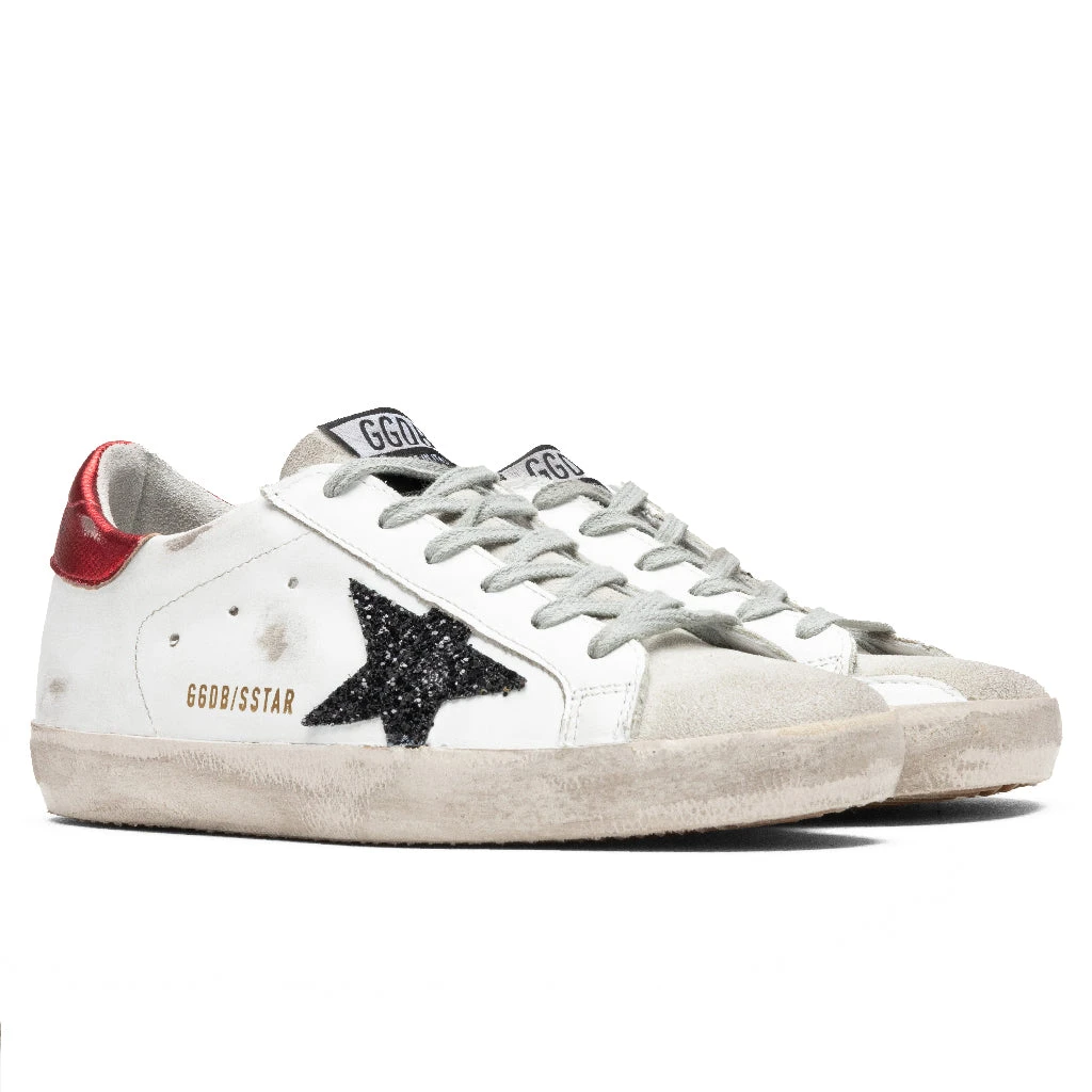 Golden Goose Women's Super-Star Sneakers - White/Ice/Black/Red 3 Golden Goose Women's Super-Star Sneakers - White/Ice/Black/Red - Image 3