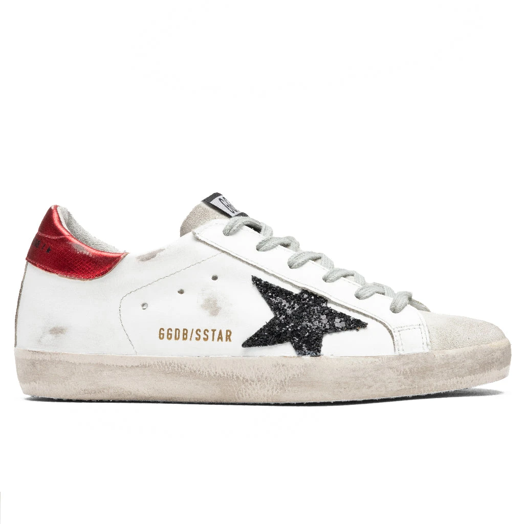 Golden Goose Women's Super-Star Sneakers - White/Ice/Black/Red 1 Golden Goose Women's Super-Star Sneakers - White/Ice/Black/Red