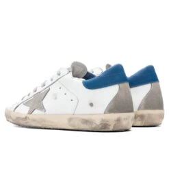 Golden Goose Women's Super-Star Sneakers - White/Ice/Blue -Best Shoes Shop Golden Goose Women s Superstar White Ice Blue GWF00102.F002181.10509 08 28 2021 01 3